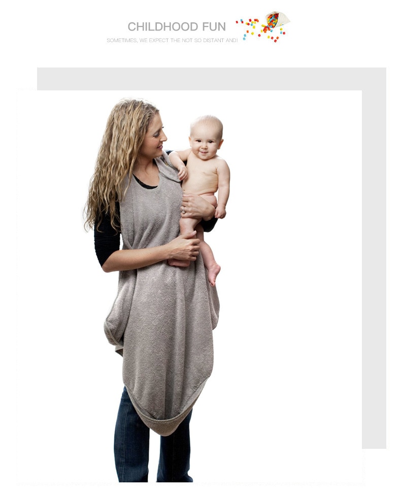 90CM*90CM Combed Cotton Baby Bath Towel Hooded Apron High Quality Towel Absorbent Kids Hooded Wipes Bath Towel